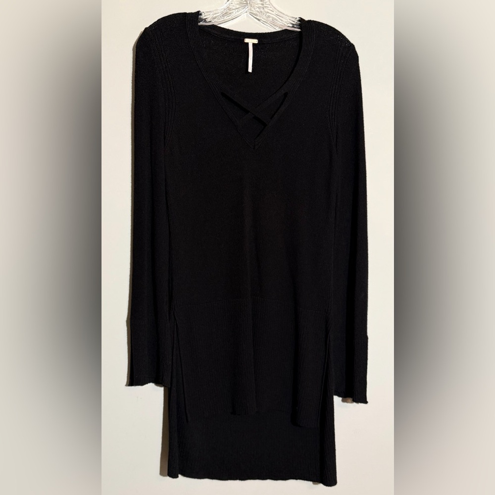 Free People Black CrissCross Sweater Size Small